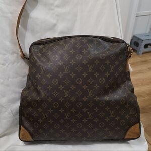 Louis Vuitton Monogram Tan and Brown Messenger Bag